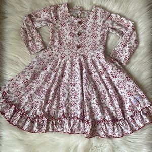 SweetHoney Red and White Twirl Dress